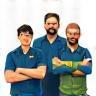 Team of skilled car wash technicians icon